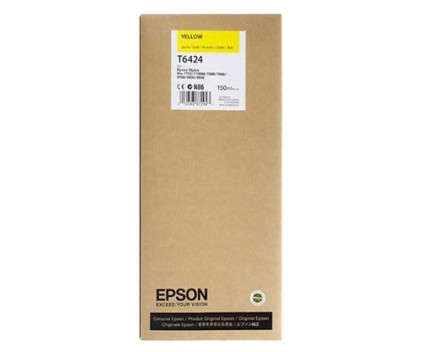 Tinteiro Original Epson T6424 Amarelo 150ml