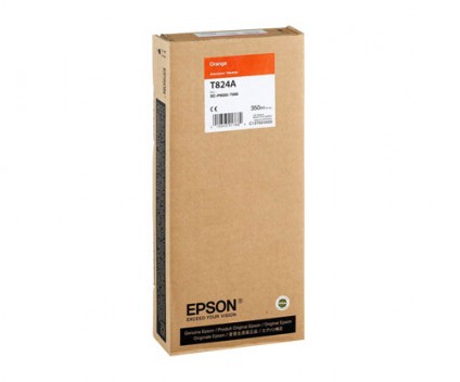Tinteiro Original Epson T824A Laranja 350ml