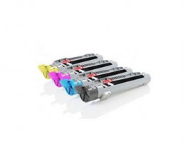 4 Toners Compativeis, Epson S05014X Preto + Cor ~ 8.000 Paginas