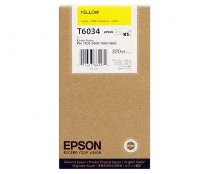 Tinteiro Original Epson T6034 Amarelo 220ml