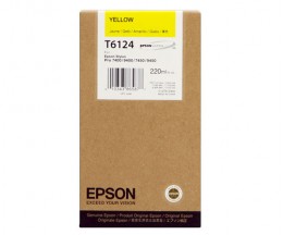 Tinteiro Original Epson T6124 Amarelo 220ml