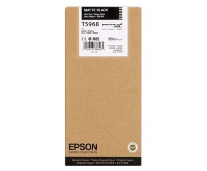 Tinteiro Original Epson T5968 Preto Matte 350ml