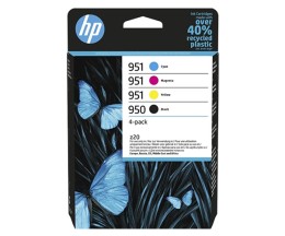 4 Tinteiros Originais, HP 950 / HP 951 Preto 24ml + Cor 10ml
