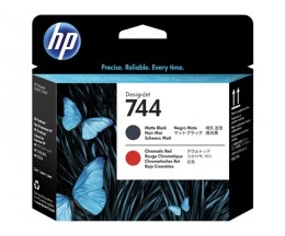 Cabeça de Impressão Original HP 744 Preto Mate / Vermelho