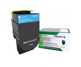 Toner Original Lexmark 71B20C0 Cyan ~ 2.300 Paginas