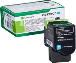 Toner Original Lexmark C242XC0 Cyan ~ 3.500 Paginas