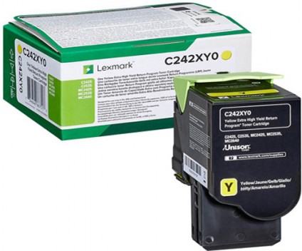 Toner Original Lexmark C242XY0 Amarelo ~ 3.500 Paginas