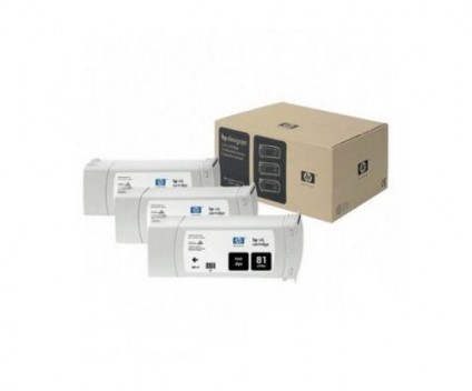 3 Tinteiros Originais, HP 81 Preto 680ml