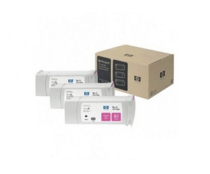 3 Tinteiros Originais, HP 81 Magenta 680ml