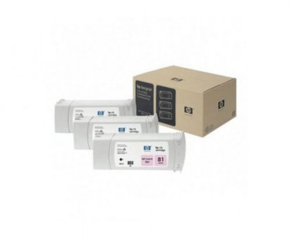 3 Tinteiros Originais, HP 81 Magenta Foto 680ml