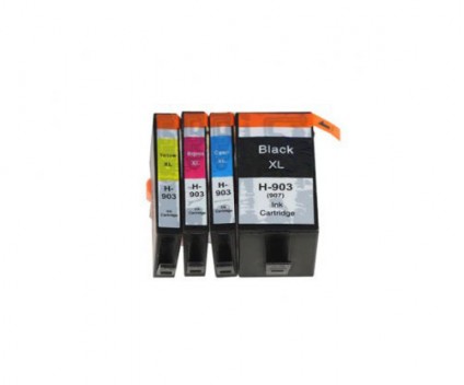 4 Tinteiros Compativeis, HP 903 XL Preto 21.5ml + Cor 14ml ~ 825 Paginas