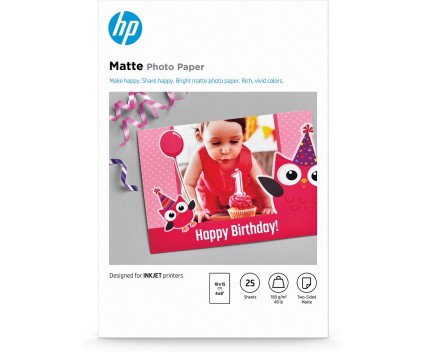 Papel Fotográfico Original HP 7HF70A 180 g/m² ~ 25 Páginas 100mm x 150mm