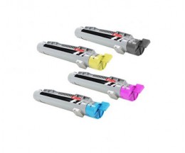 4 Toners Compativeis, Epson S05021X Preto + Cor ~ 4.000 Paginas