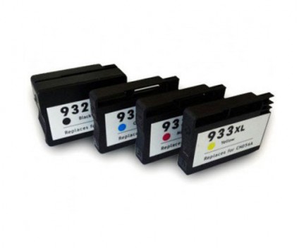 4 Tinteiros Compativeis, HP 932XL / 933XL Preto 40ml + Cor 14ml