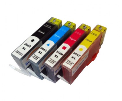 4 Tinteiros Compativeis, HP 364 XL Preto 18.6ml + Cor 14.6ml