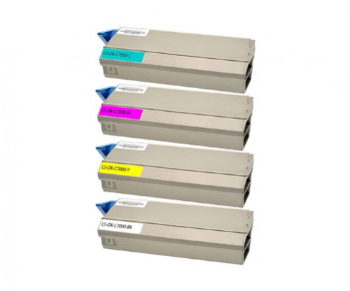 4 Toners Compativeis, OKI 413042XX ~ 10.000 Paginas