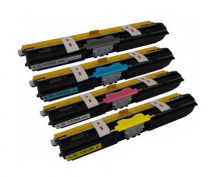 4 Toners Compativeis, Epson S05055X Preto + Cor ~ 2.700 Paginas
