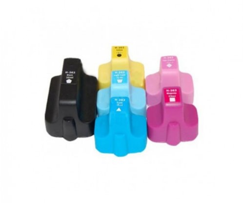 6 Tinteiros Compativeis, HP 363 Preto 30ml + Cor 10ml