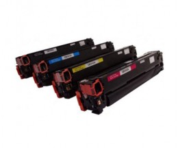 4 Toners Compativeis, HP 125A Preto + Cor ~ 2.200 / 1.400 Paginas