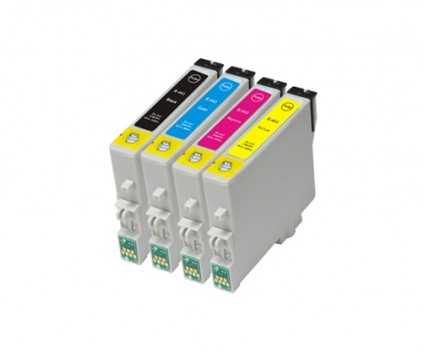 4 Tinteiros Compativeis, Epson T0441-T0444 Preto 17ml + Cor 17ml