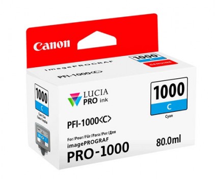 Tinteiro Original Canon PFI-1000 C Cyan 80ml