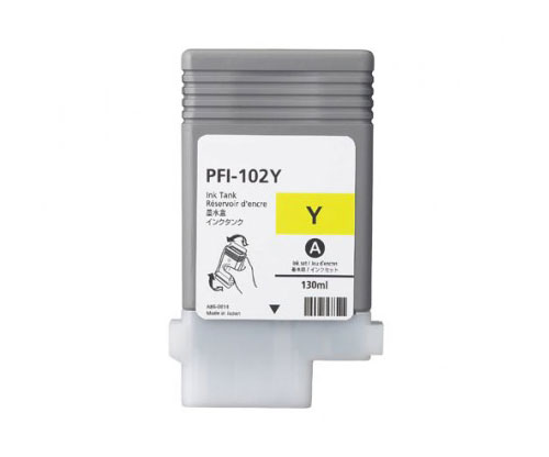Tinteiro Compativel Canon PFI-102 Amarelo 130ml