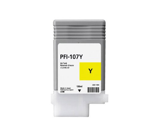 Tinteiro Compativel Canon PFI-107 Y Amarelo 130ml