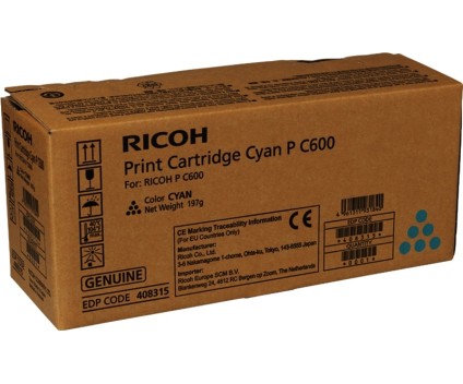 Toner Original Ricoh 408315 Cyan ~ 13.000 Paginas