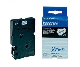 Fita Original Brother TC-291 Preta em branco 9mm x 7.7m