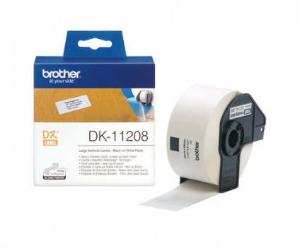 Etiquetas Originais, Brother DK11208 38mm x 90mm Rolo branco 400 / Rolo