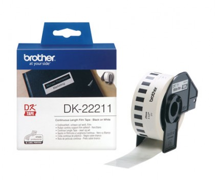 Etiquetas Originais, Brother DK22211 29mm x 15.24m Fita de Filme Duravel