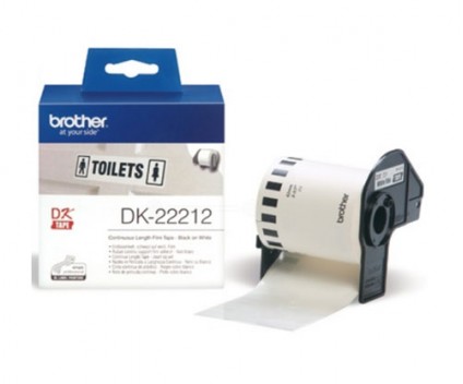 Etiquetas Originais, Brother DK22212 62mm x 15.24m Fita de Filme Duravel