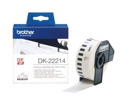 Etiquetas Originais, Brother DK22214 12mm x 30.48m Rolo branco