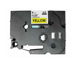 Fita Compativel Brother TZE611 6mm x 8m Laminada