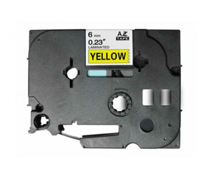 Fita Compativel Brother TZE611 6mm x 8m Laminada