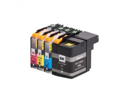 4 Tinteiros Compativeis, Brother LC-12E BK Preto + Cor