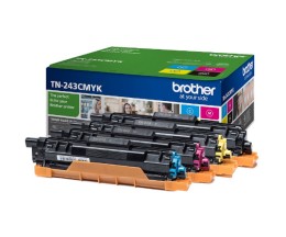 4 Toners Originais, Brother TN-243 Preto + Cor ~ 1.000 Paginas