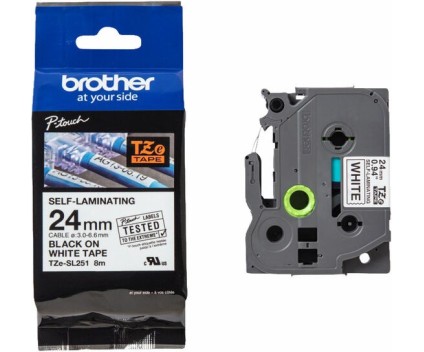 Fita Original Brother TZESL251 24mm x 8m Laminada