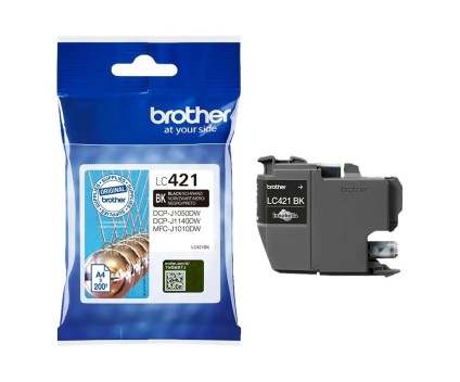 Tinteiro Original Brother LC-421BK Preto ~ 200 Paginas