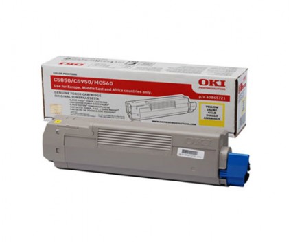 Toner Original OKI 43865721 Amarelo ~ 6.000 Paginas
