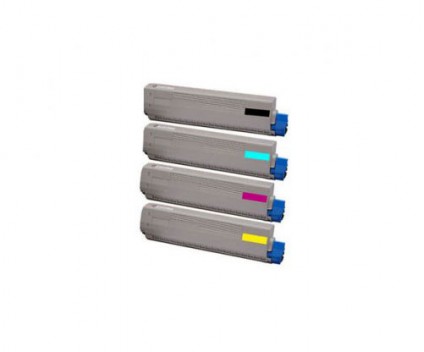 4 Toners Compativeis, OKI 4484461X Preto + Cor ~ 7.300 Paginas