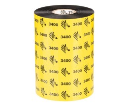 12 Fitas de Transferência Térmica Originais, Zebra 03400BK11045 110mm x 450m