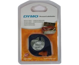 Fita Original DYMO S0721730 12m x 4m Texto preto sobre fundo metálico