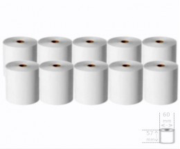 10 Rolos de Papel Térmico 57x60x11mm