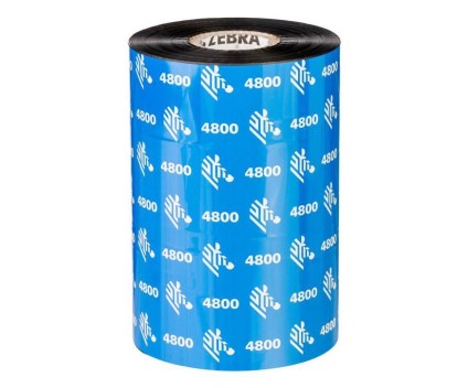 12 Fitas de Transferência Térmica Originais, Zebra 04800BK15645 156mm x 450m
