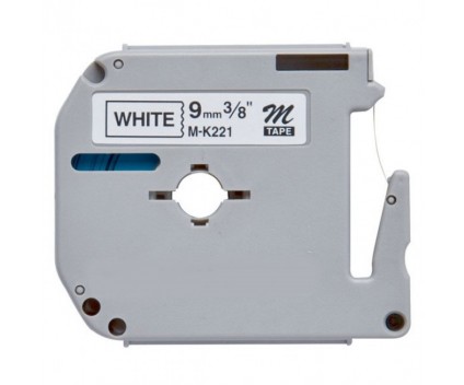 Fita Compativel Brother MK221BZ 9mm x 8m Não Laminada