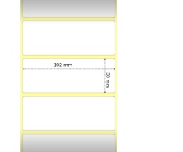 12 Etiquetas Compativeis, Zebra 800264-155 102mm x 38mm ~ 1.790 / Rolo