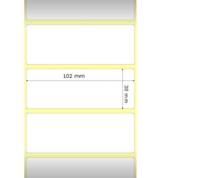 12 Etiquetas Compativeis, Zebra 800264-155 102mm x 38mm ~ 1.790 / Rolo