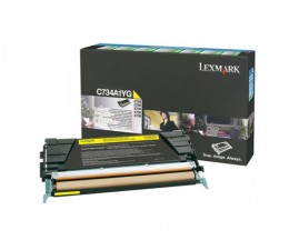 Toner Original Lexmark C734A1YG Amarelo ~ 6.000 Paginas