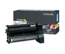 Toner Original Lexmark C7700YH Amarelo ~ 10.000 Paginas
